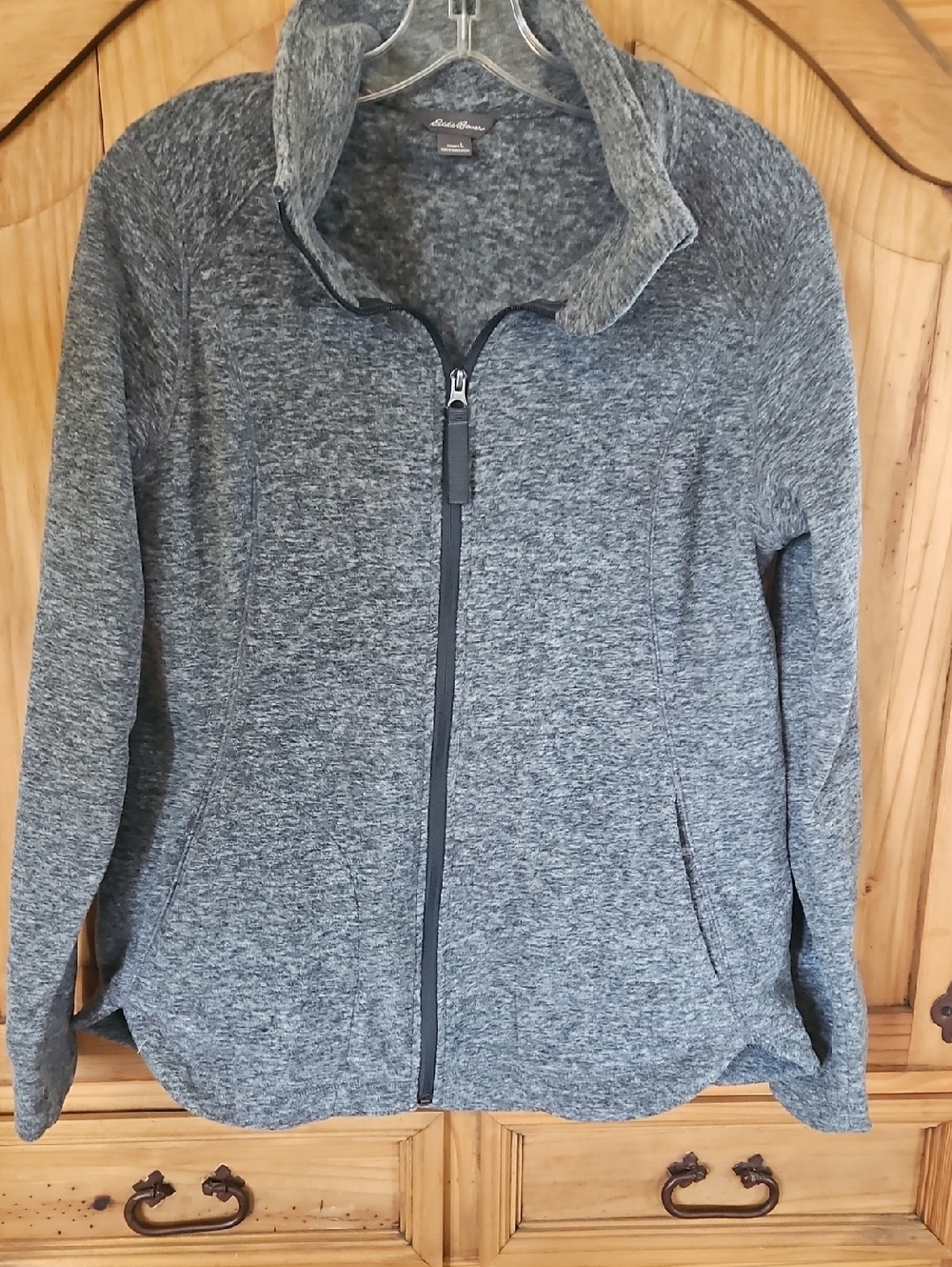 Eddie Bauer Heathered Charcoal Full-Zip Jacket
